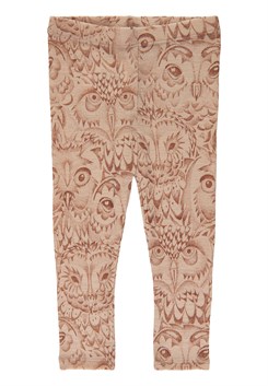 Soft Gallery Paula Baby Leggings, AOP Owl LIMITED Wolle – Cuban Sand